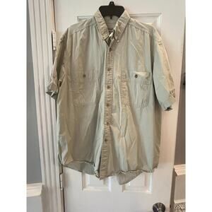Wrangler Rugged Wear Women Large Fishing Outdoor Shirt Khaki Safari Western Zoo